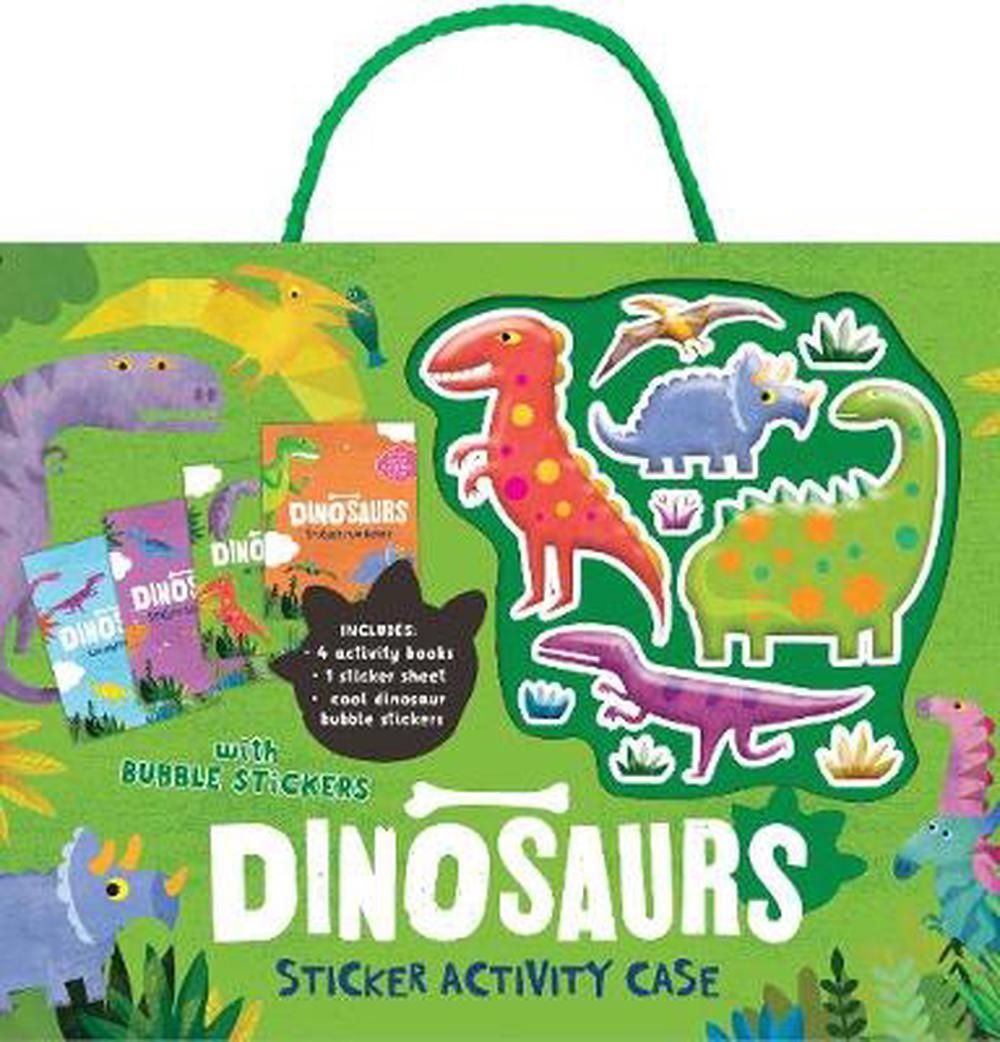 Dinosaurer : aktivitetskoffert med ballongklistremerker
