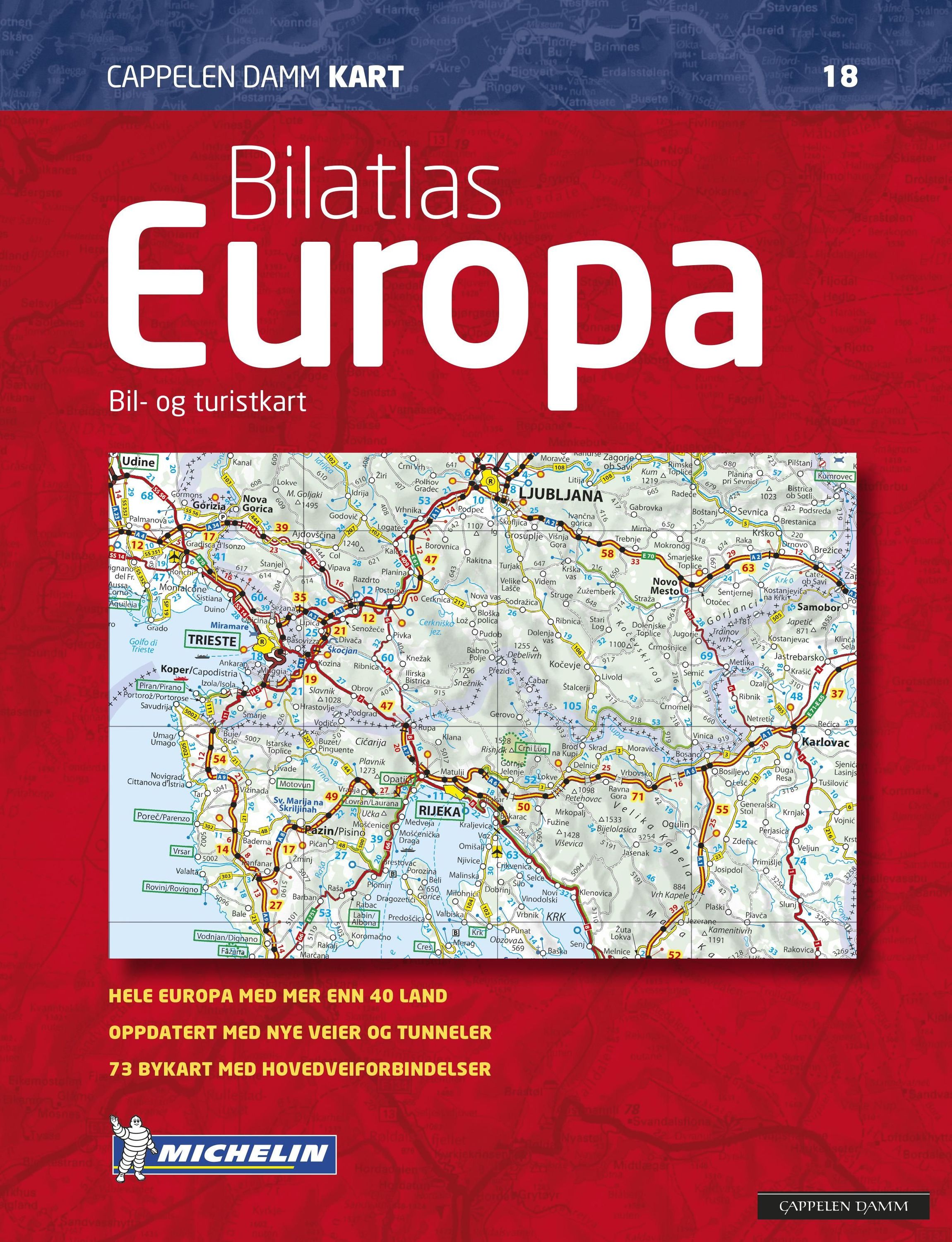 Bilatlas Europa : bil- og turistkart