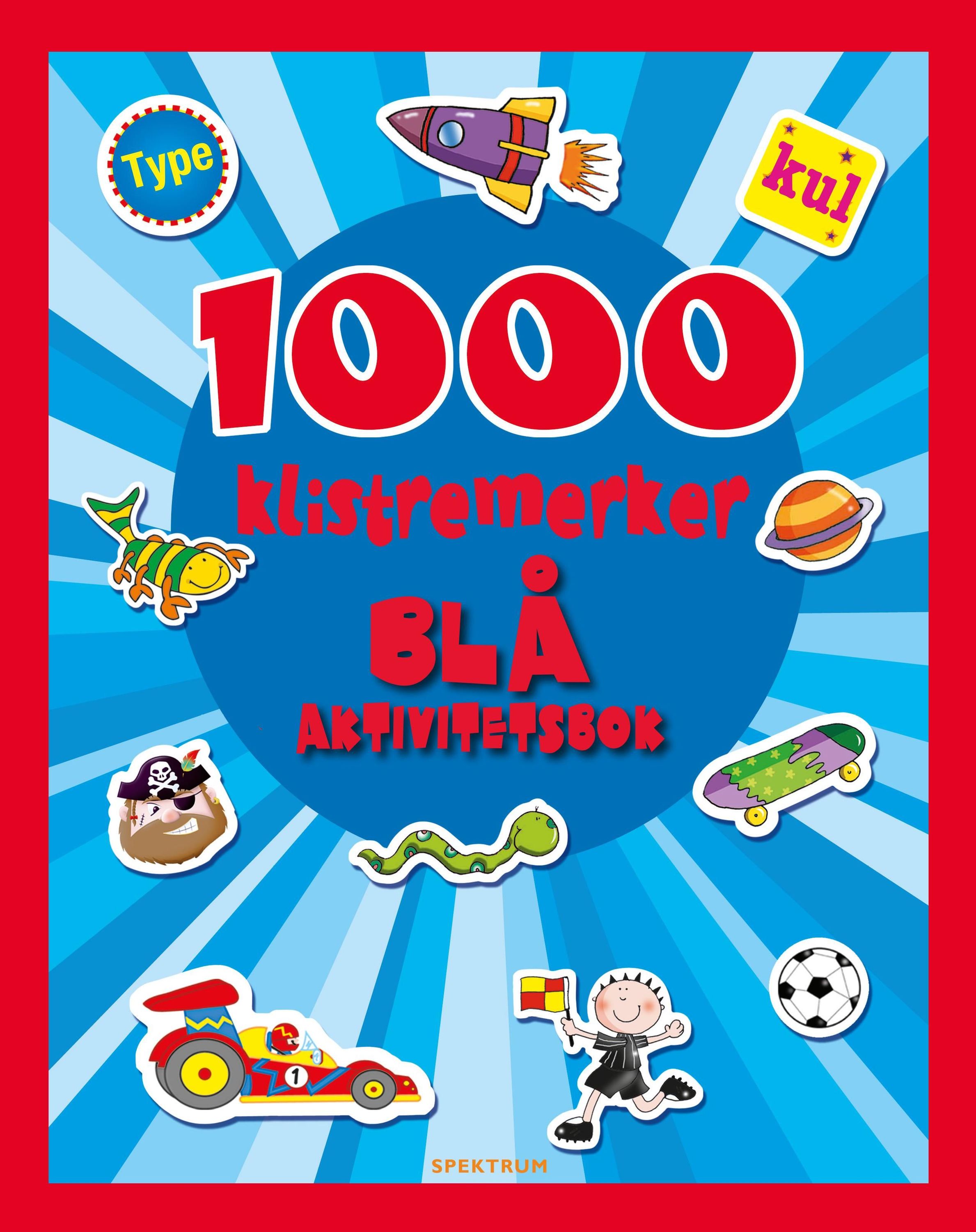 1000 klistremerker : blå aktivitetsbok