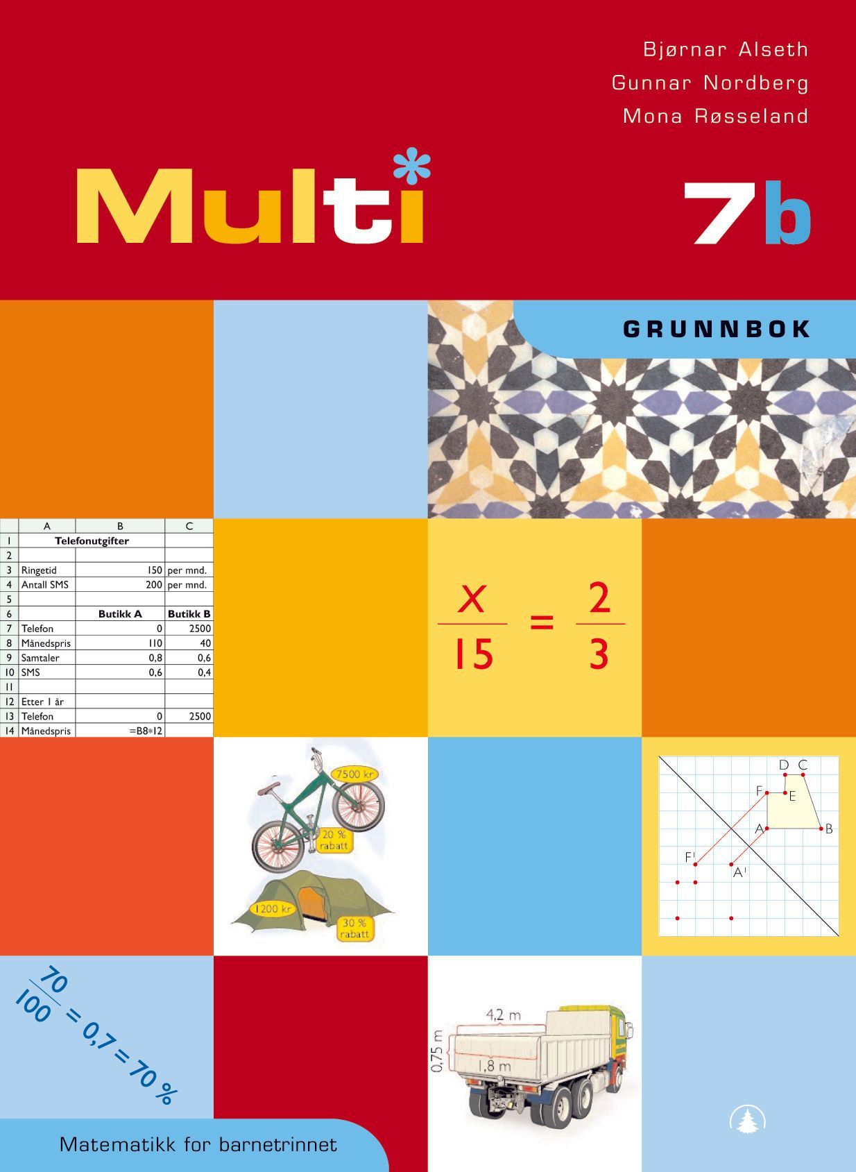 Multi 7b : grunnbok : matematikk for barnesteget