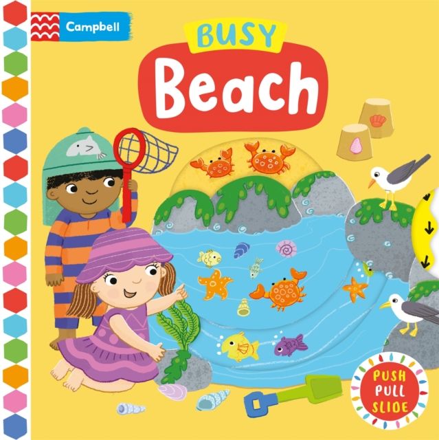 Busy Beach : A Push, Pull, Slide Book