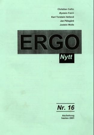 Ergonytt nr. 16 : høsten 2001
