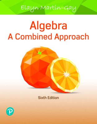 Algebra : A Combined Approach