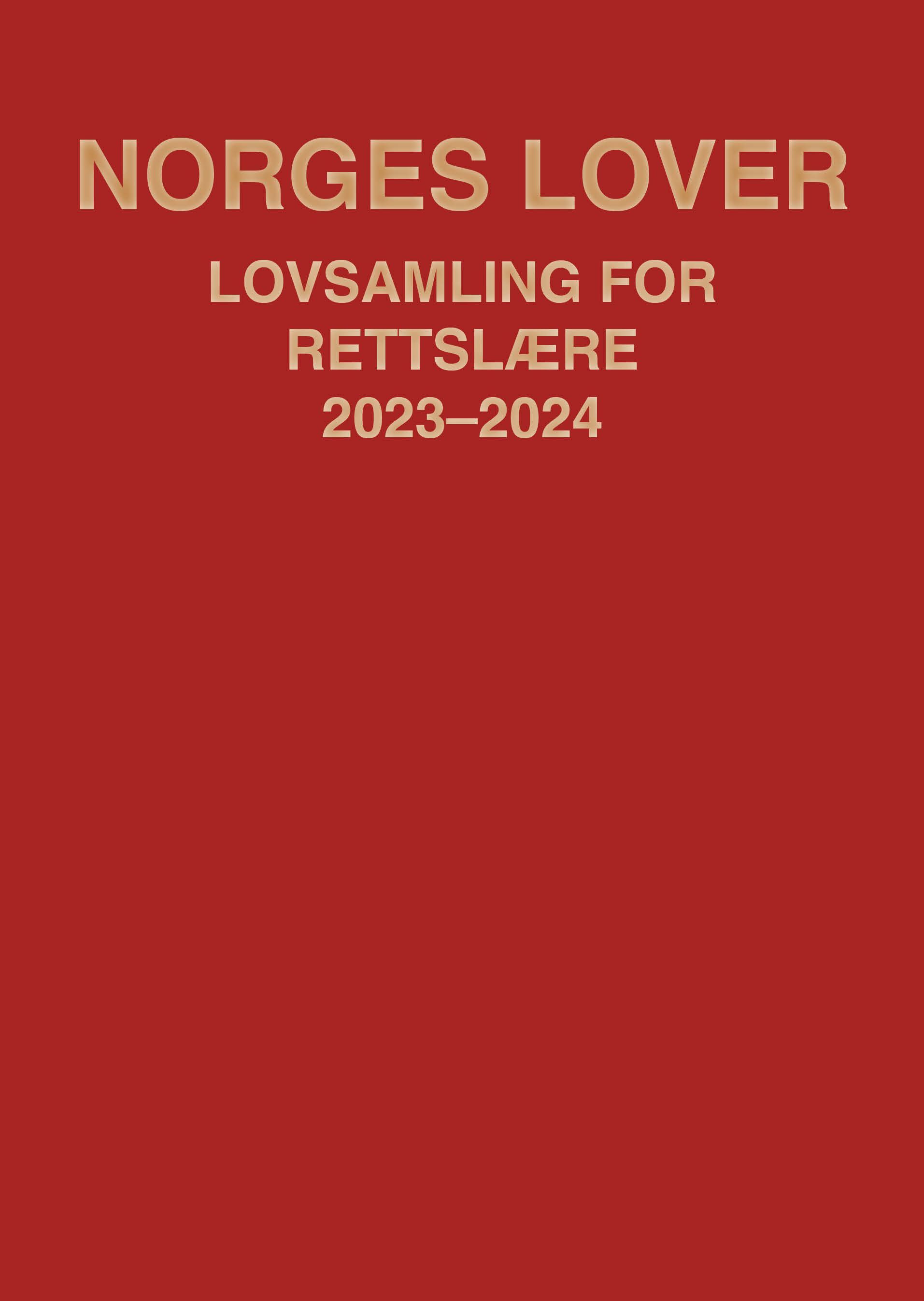 Norges lover : lovsamling for rettslære 2023-2024