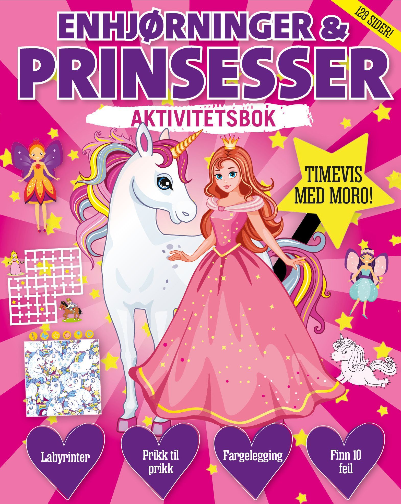 Enhjørninger & prinsesser : aktivitetsbok