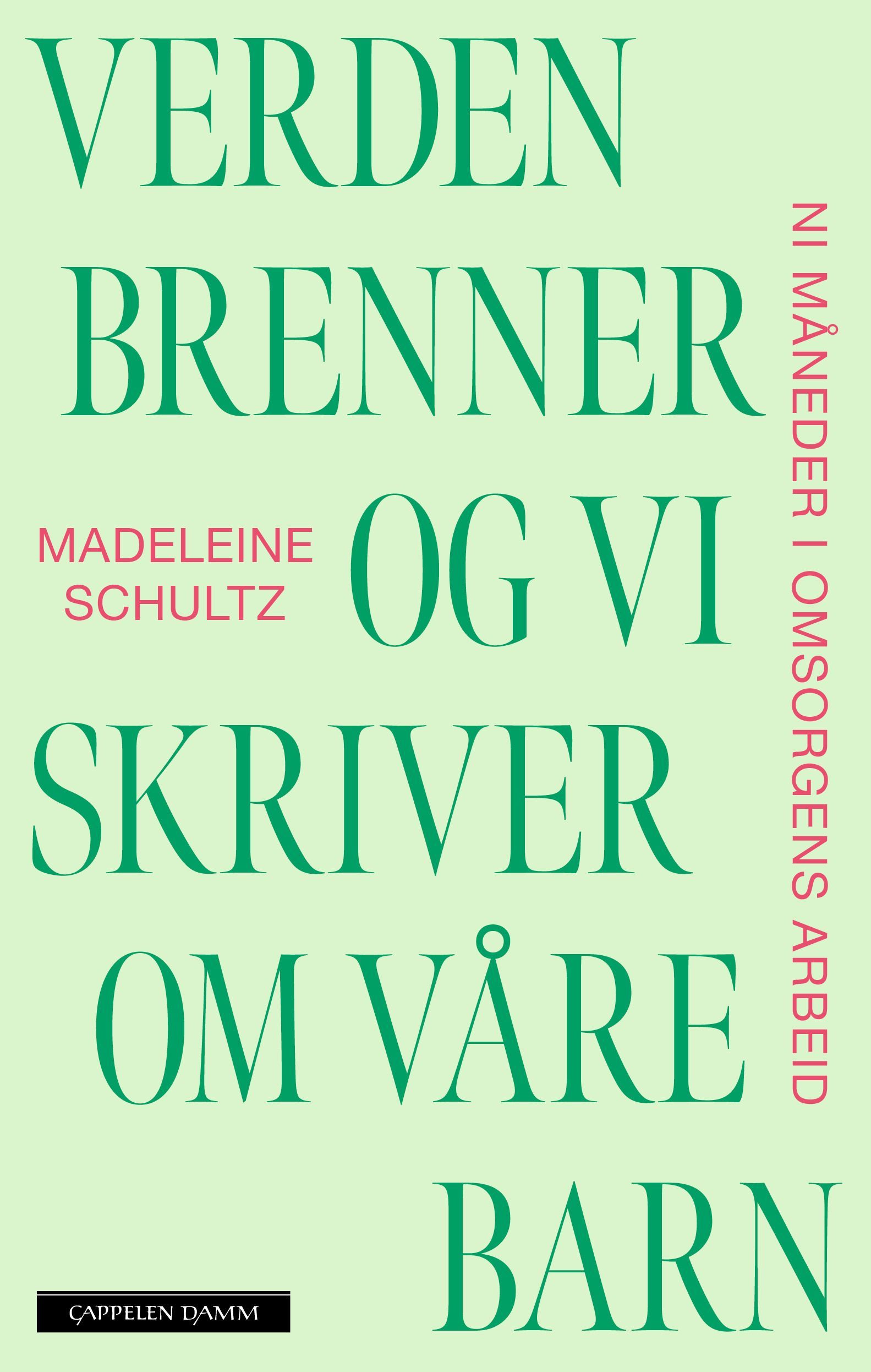 Verden brenner og vi skriver om våre barn : ni måneder i omsorgens arbeid