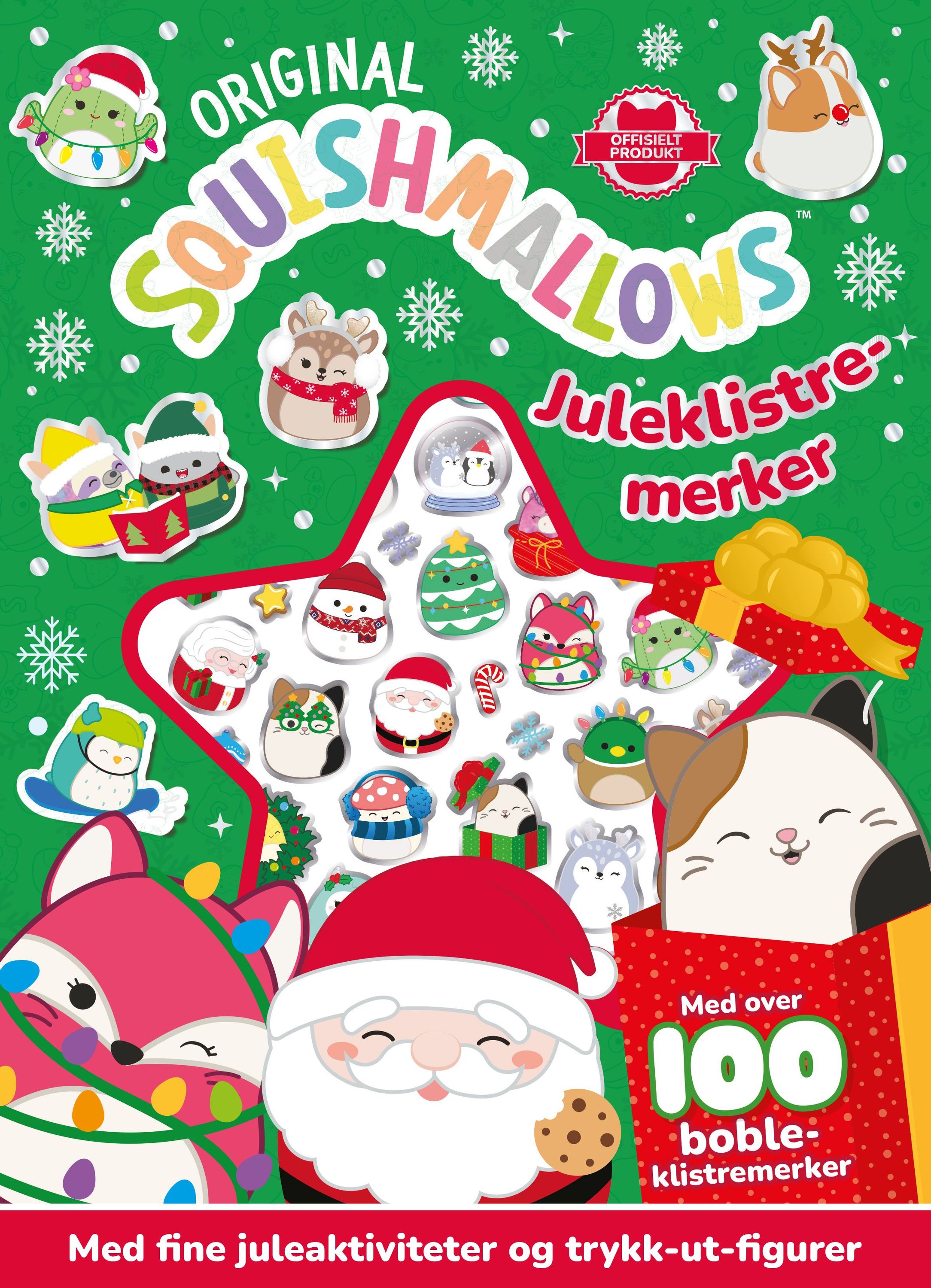Original Squishmallows juleklistremerker : med fine juleaktiviteter og trykk-ut-figurer