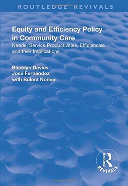 Equity and Efficiency Policy in Community Care : Needs, Service Productivities, Efficiencies and Their Implications