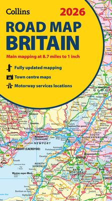 2026 Collins Road Map of Britain : Clear and Detailed Folded Map of Scotland