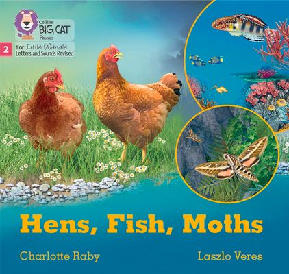 Hens, Fish, Moths : Phase 2 Set 5 Blending Practice