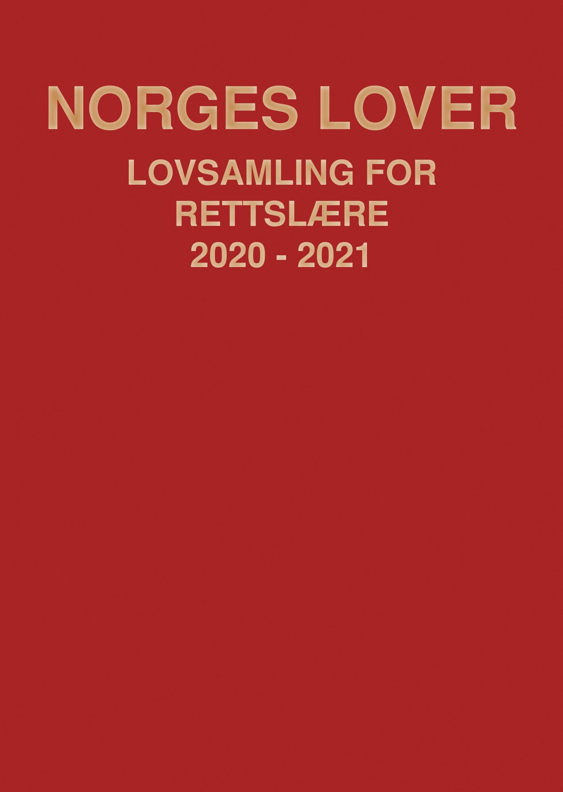 Norges lover : lovsamling for rettslære 2020-2021