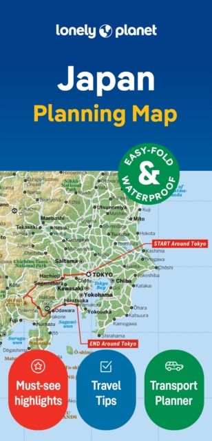 Lonely Planet Japan Planning Map : Durable, Waterproof, Easy-Fold Travel Map with Attractions, Itineraries & Transport Guide | Handy Slipcase for Japan Adventures