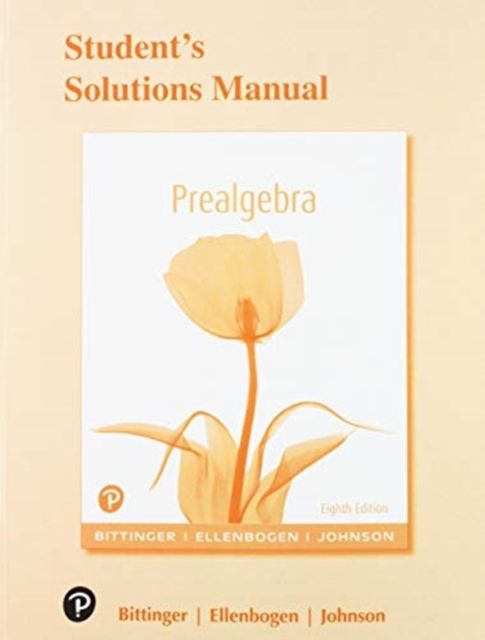 Forsidebilde av Student's Solutions Manual for Prealgebra