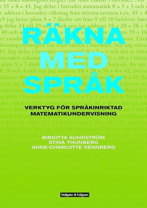 Räkna med språk inkl dvd med kopieringsunderlag - Verktyg för språkintriktad matematikundervisning