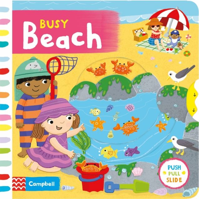 Busy Beach : A Push, Pull, Slide Book