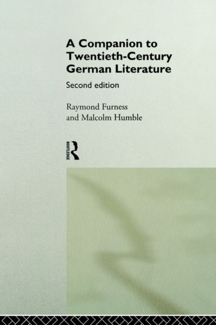 A Companion to Twentieth-Century German Literature