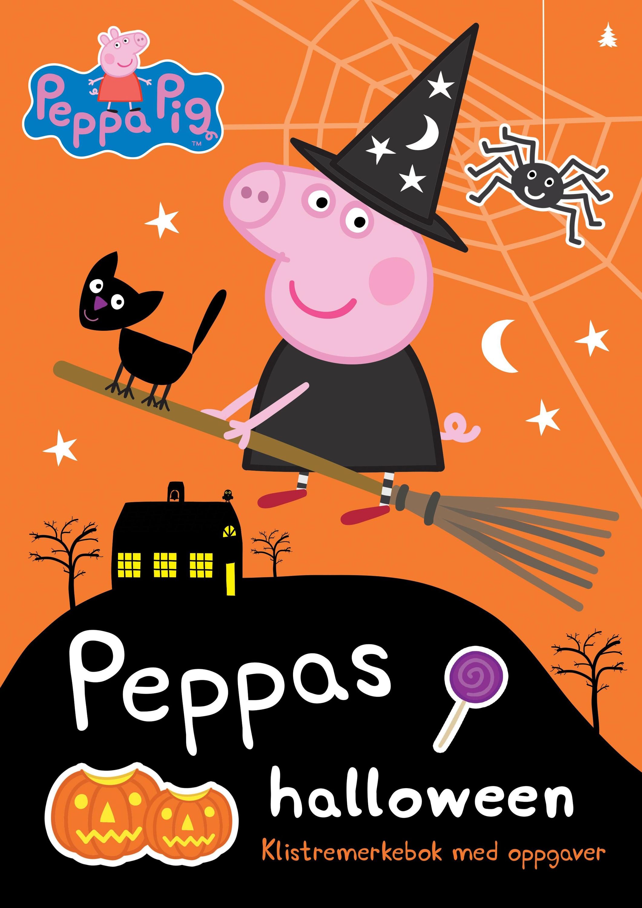 Peppas halloween : klistremerkebok med oppgaver