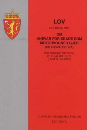 Lov om ansvar for skade som motorvogner gjer (bilansvarslova) av 3. februar 1961 : med endringer, sist ved lov av 21.  juni 2002 nr. 41 (i kraft 1. januar 2003)