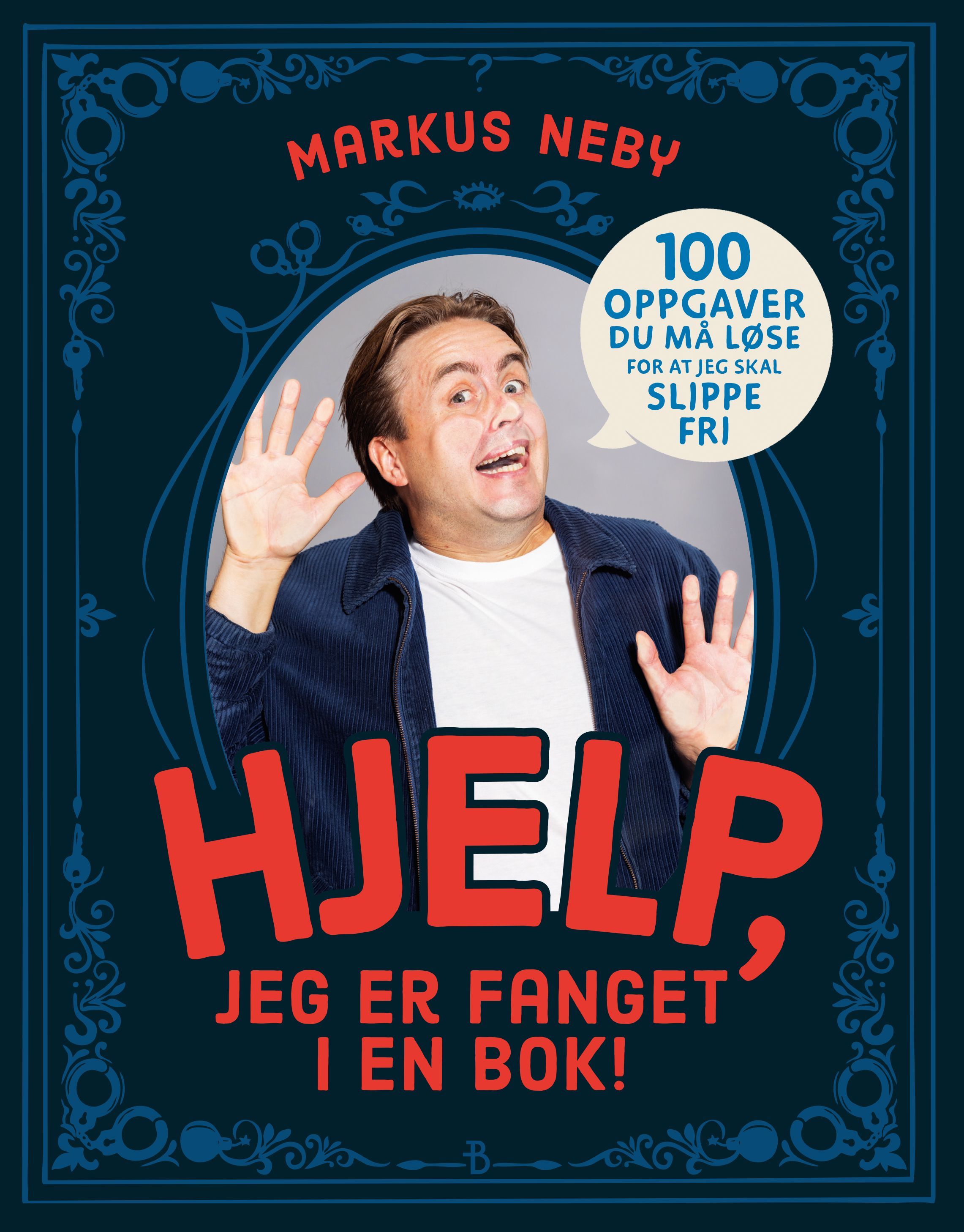 Forsidebilde av Hjelp, jeg er fanget i en bok! : 100 oppgaver du må løse for å slippe Markus fri