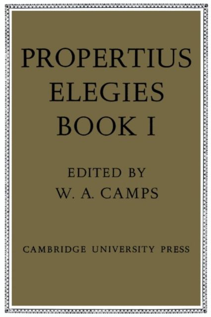 Propertius: Elegies : Book 1