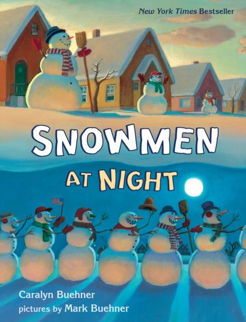 Snowmen at night