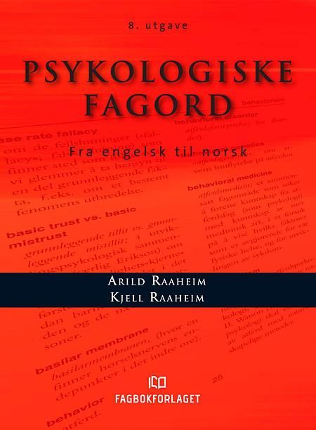 Forsidebilde av Psykologiske fagord : fra engelsk til norsk