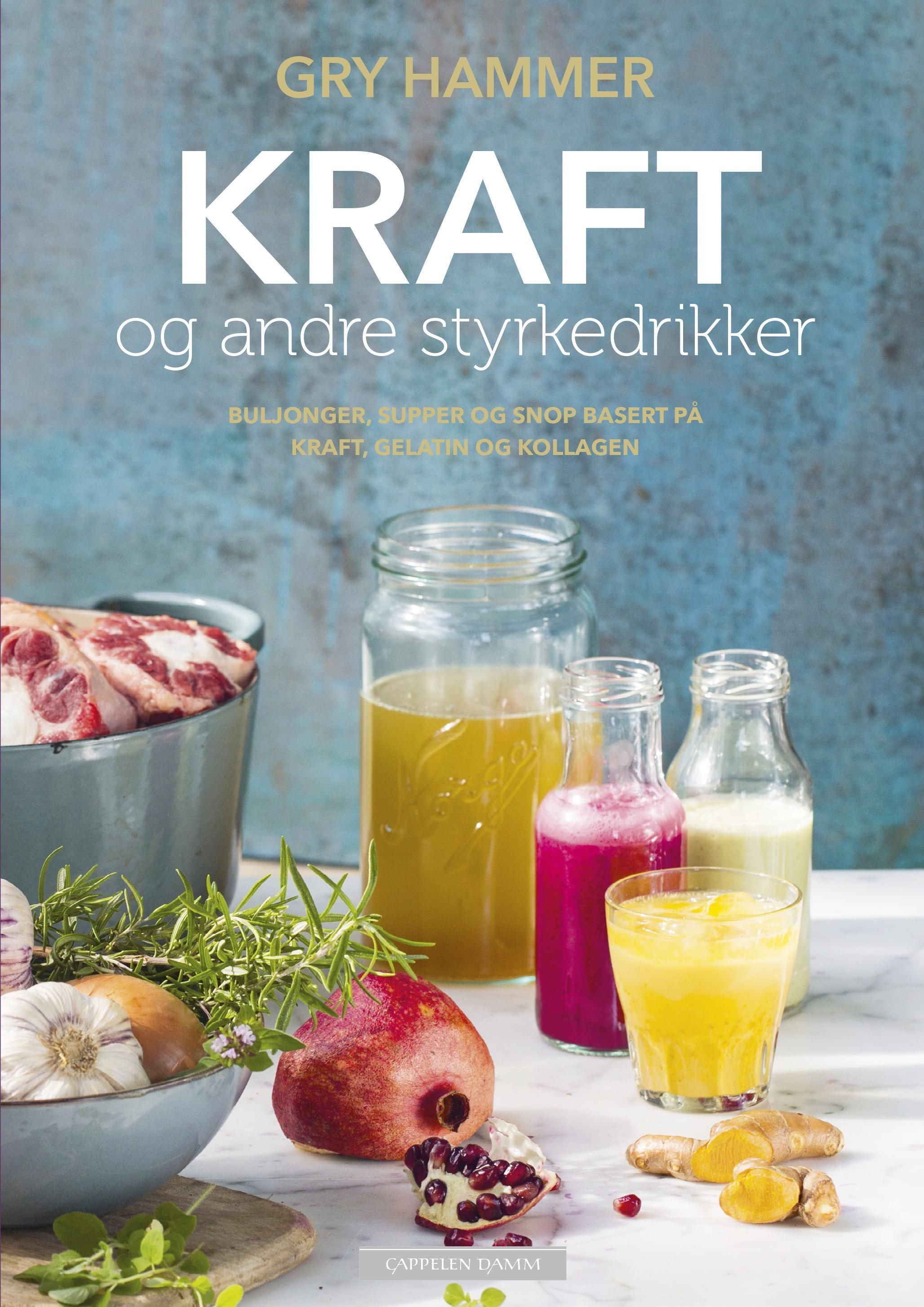 Kraft og andre styrkedrikker : buljonger, supper og snop av kraft, gelatin og kollagen