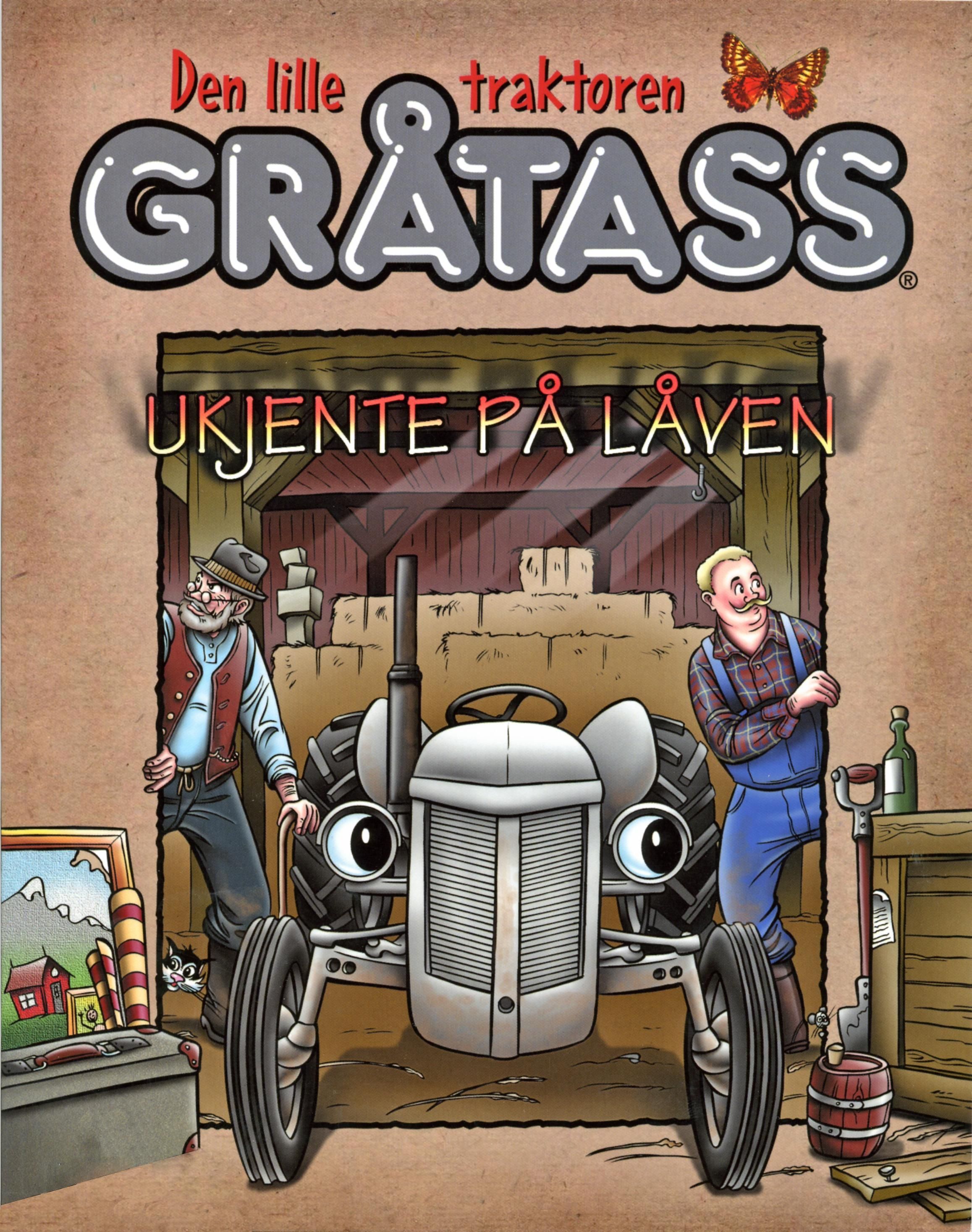 Den lille traktoren Gråtass. Ukjente på låven