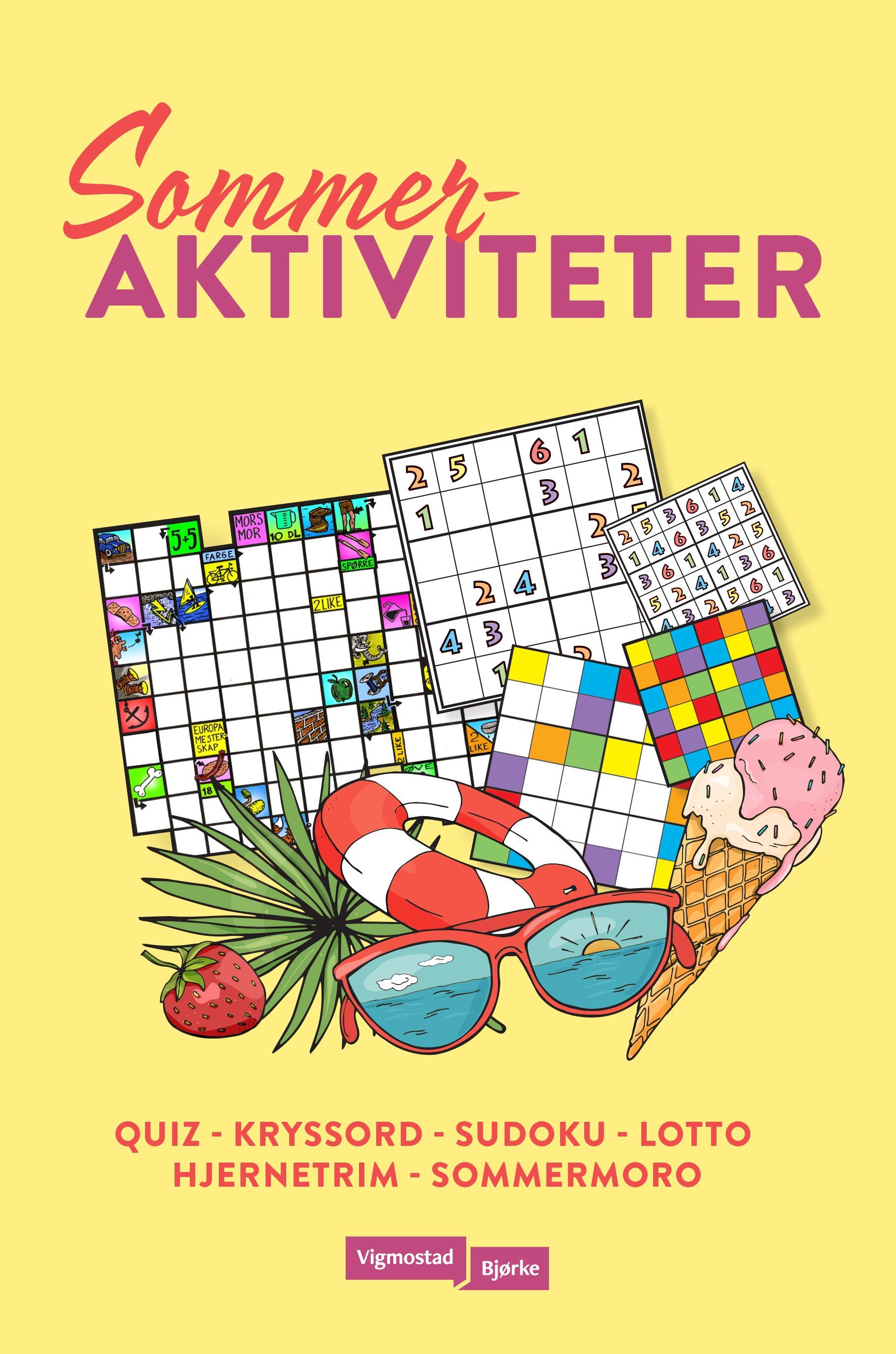 Sommeraktiviteter : quiz - kryssord - sudoku - lotto - hjernetrim - sommermorro