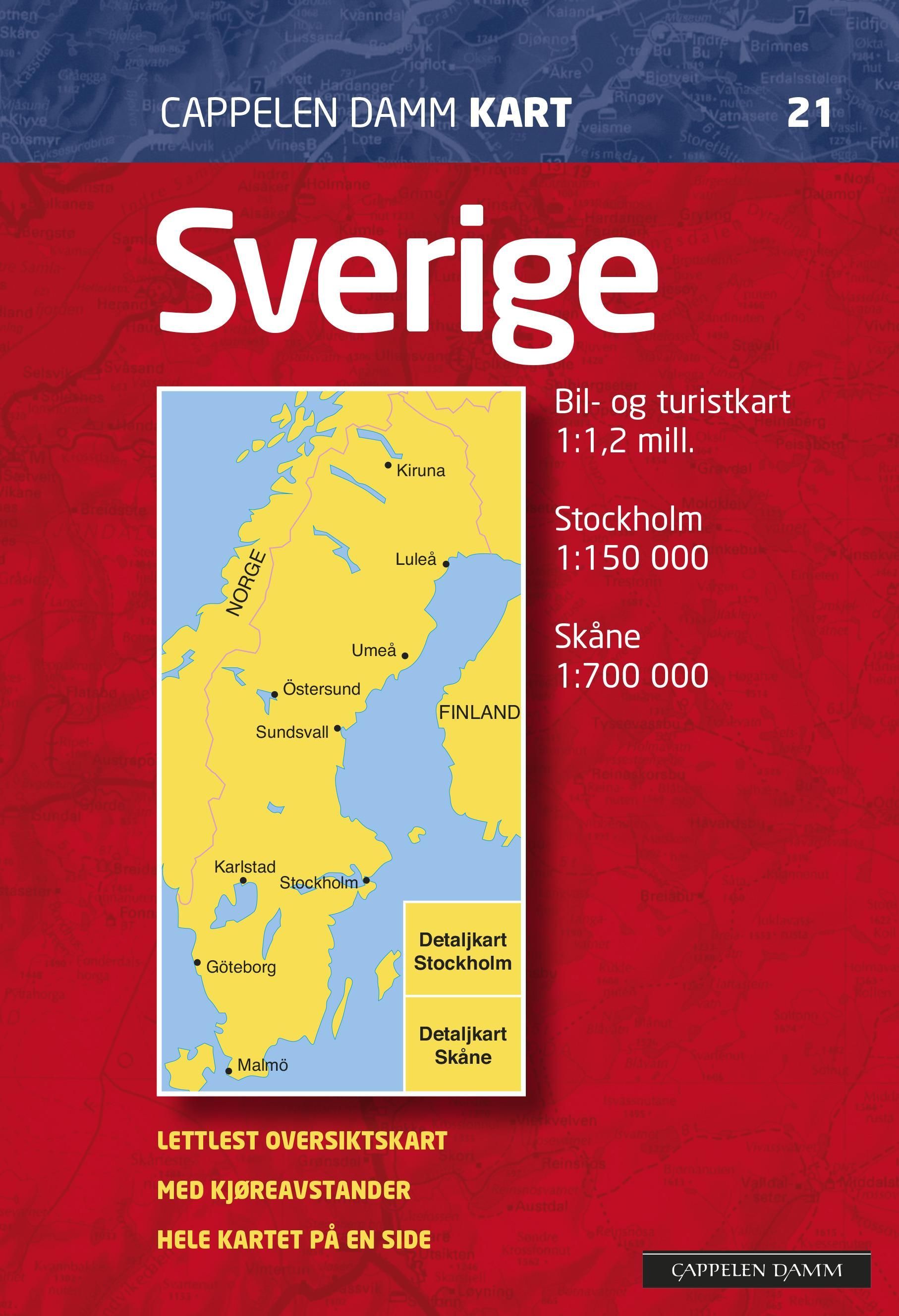 Sverige : bil- og turistkart
