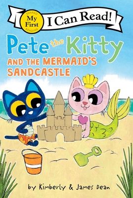 Pete the kitty and the mermaid's sandcastle