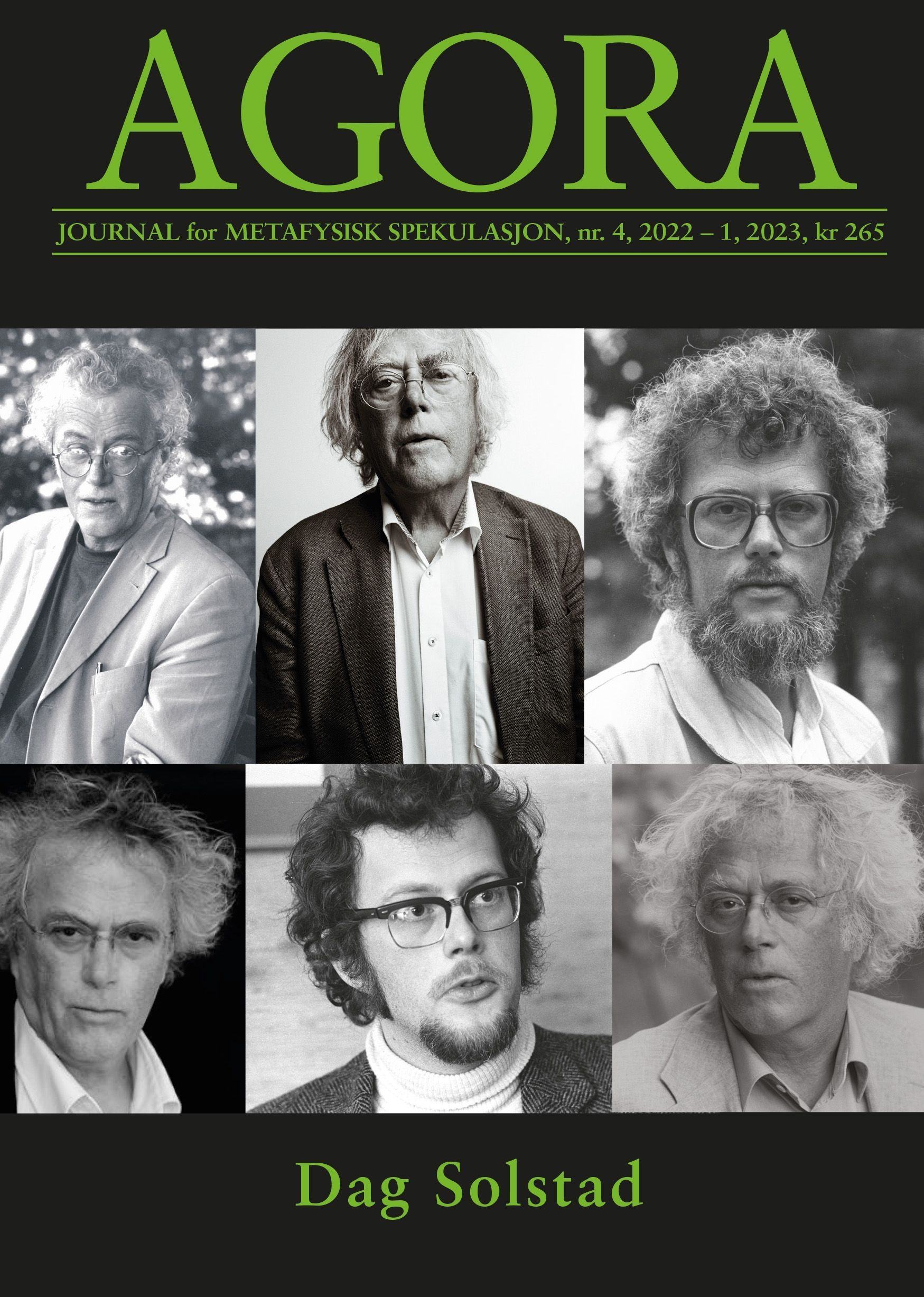 Agora : journal for metafysisk spekulasjon. Nr. 4, 2022-1, 2023. Dag Solstad