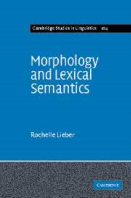 Morphology and Lexical Semantics