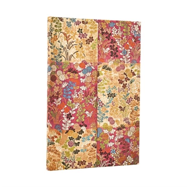 2026 Kara-ori Pink (Japanese Kimono) Maxi 12-month Horizontal Hardcover Flexi Dayplanner 2026 (Elastic Band Closure)