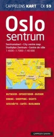 Oslo sentrum : sentrumskart = city centre map = Stadtplan Zentrum = centre de ville
