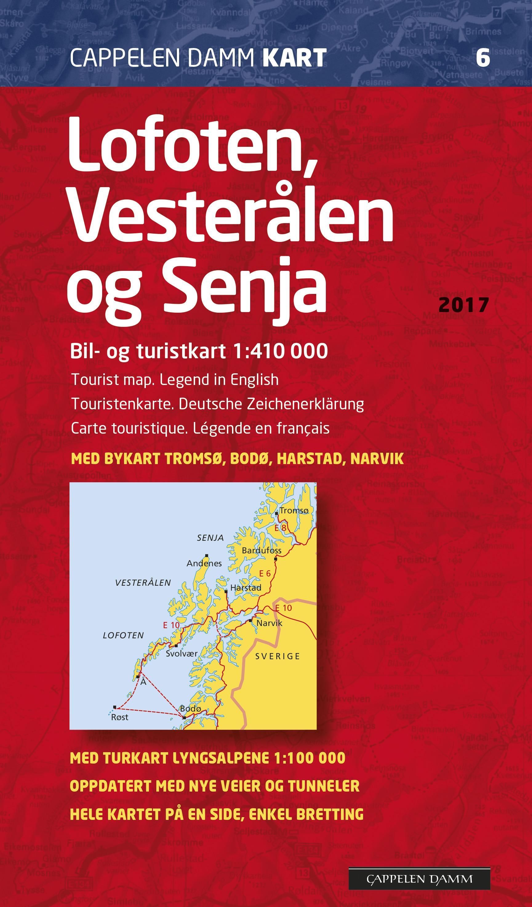 Lofoten, Vesterålen og Senja : bil- og turistkart = tourist map = Touristenkarte = carte touristique
