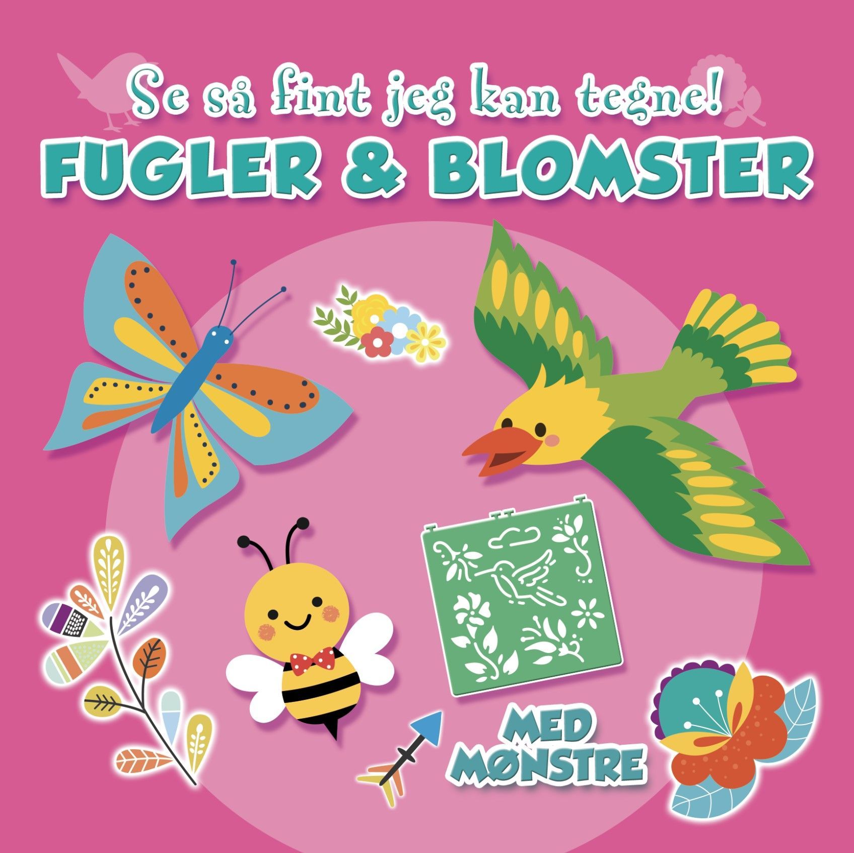 Fugler og blomster : med mønstre