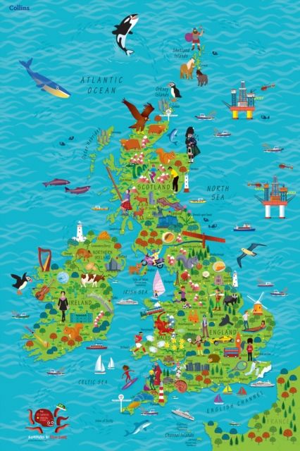 Children’s Wall Map of the United Kingdom and Ireland : Ideal Way for Kids to Improve Their Uk Knowledge