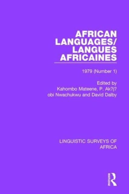 African Languages/Langues Africaines : Volume 5 (1) 1979