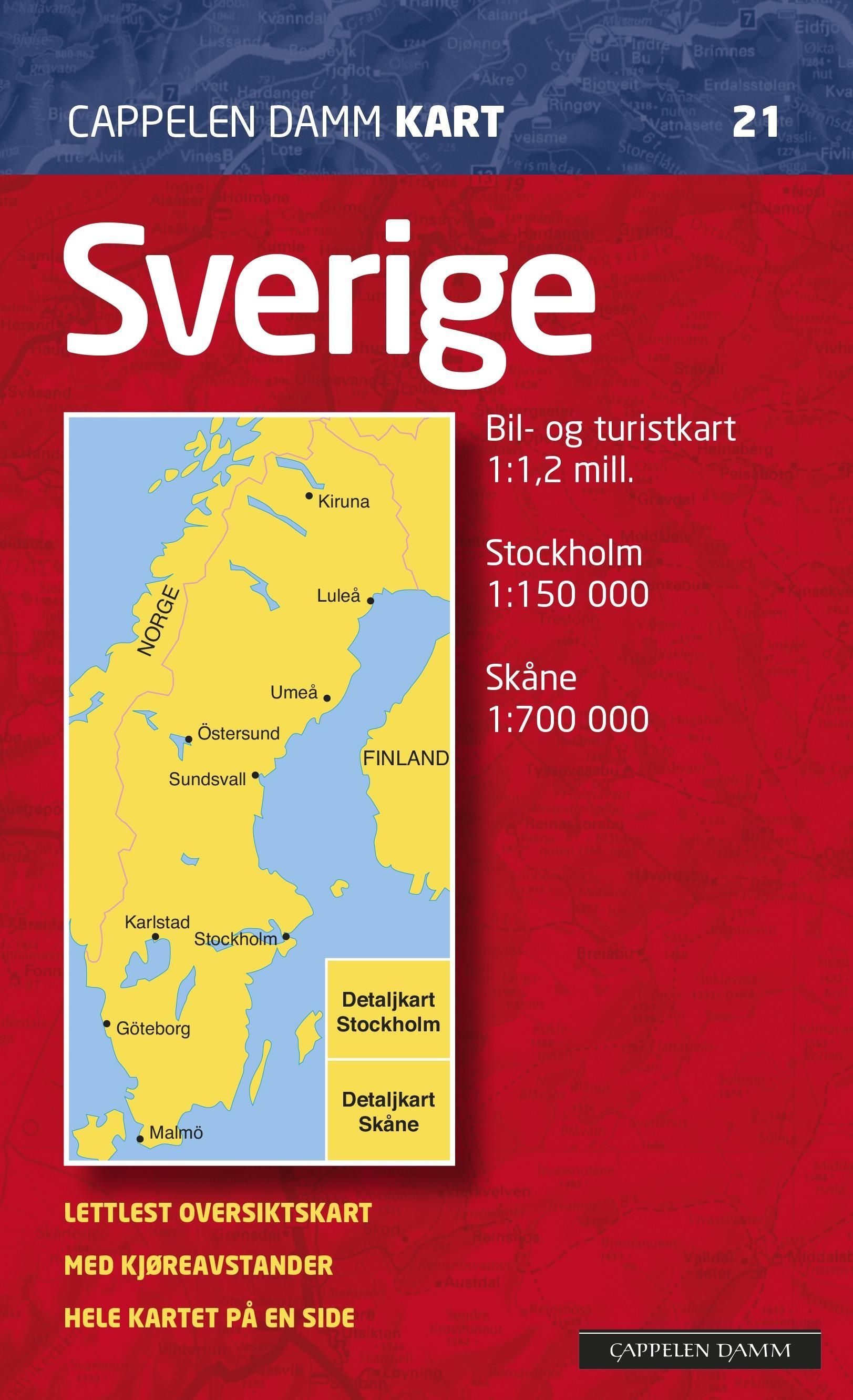 Sverige : bil- og turistkart