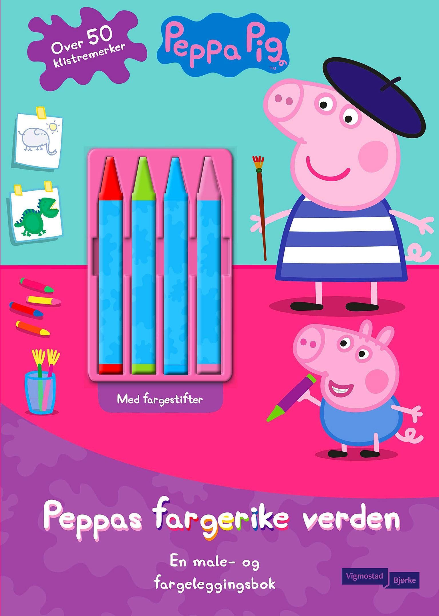 Peppas fargerike verden : en male- og fargeleggingsbok