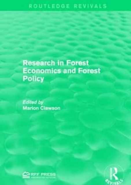 Research in Forest Economics and Forest Policy