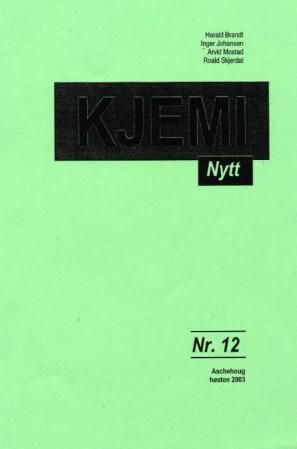 Kjeminytt nr.12 : høsten 2003
