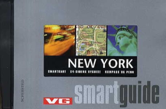 New York : smartkart, 64 siders byguide, kompass og penn
