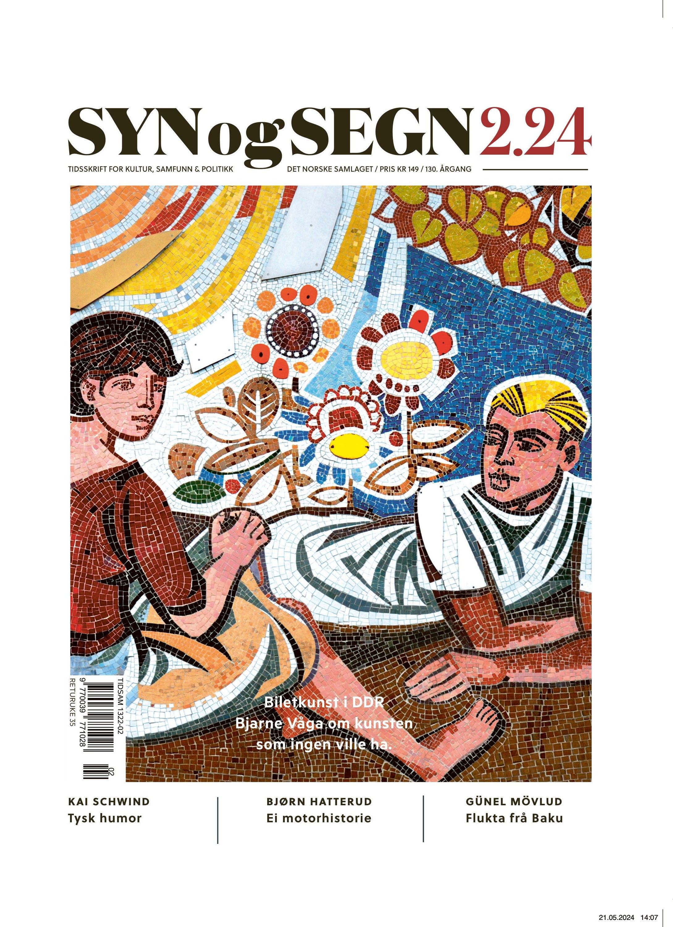 Syn og segn. Hefte 2-2024 : tidsskrift for kultur, samfunn & politikk