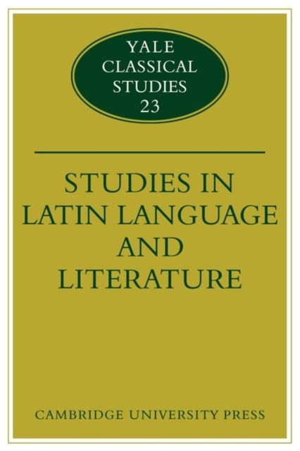 Studies in Latin Language and Literature