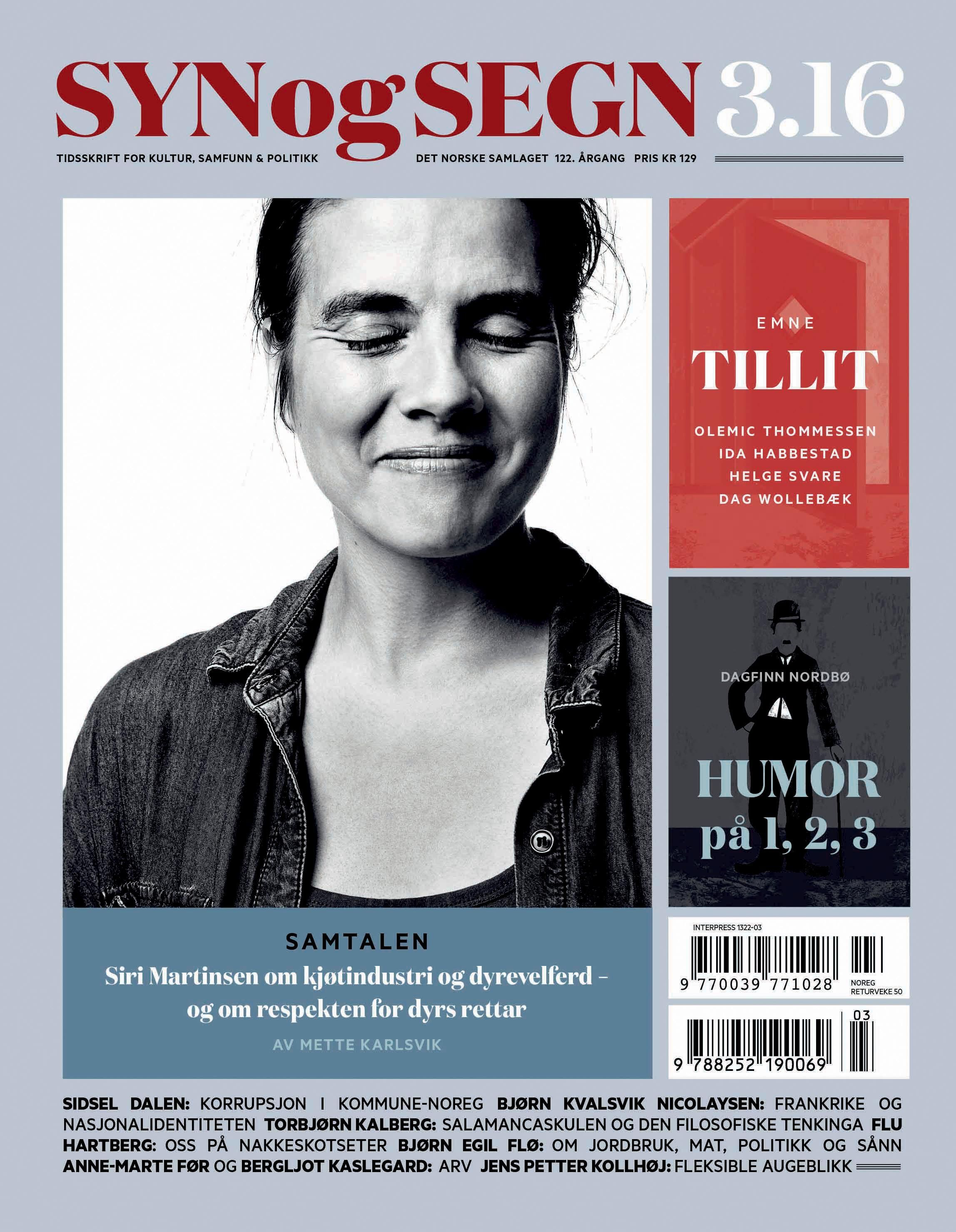 Syn og segn. Hefte 3-2016 : tidsskrift for kultur, samfunn & politikk