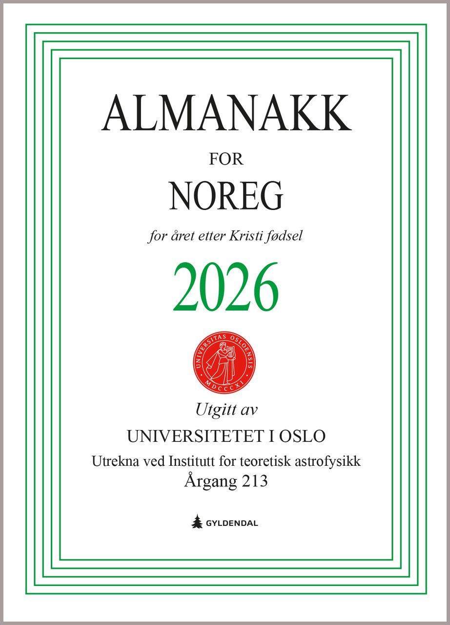 Forsidebilde av Almanakk for Noreg : for året etter Kristi fødsel 2026