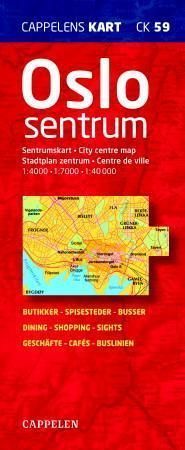 Oslo sentrum : sentrumskart = city centre map = Stadtplan Zentrum = centre de ville