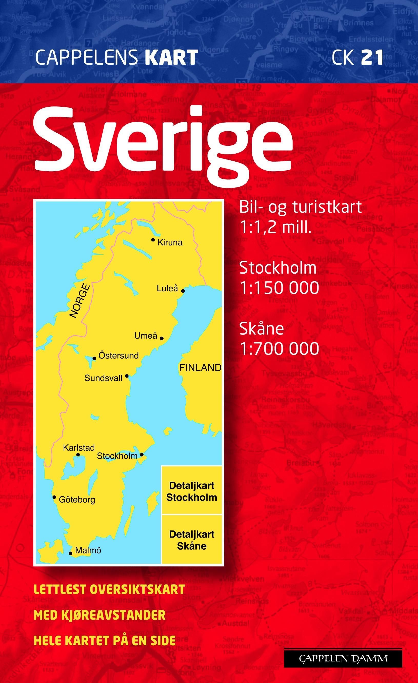 Sverige : bil- og turistkart
